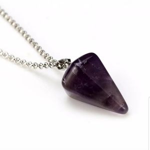 New Beautiful Healing Purple Amethyst Crystal stone choker